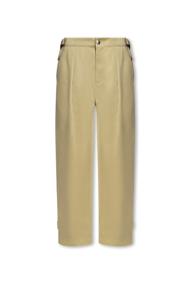 Green Cotton trousers Burberry Vitkac Italy